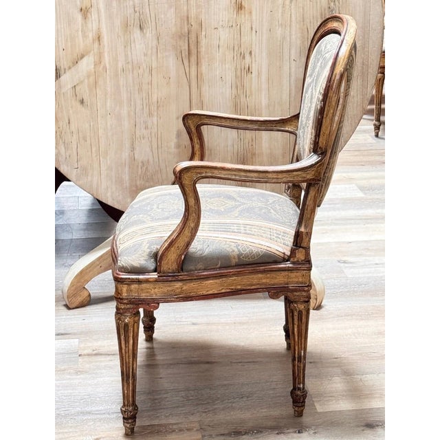 18th Century Fourteen Italian Louis XVI Period Laccatura Dining Chairs, 18th C. For Sale - Image 5 of 11