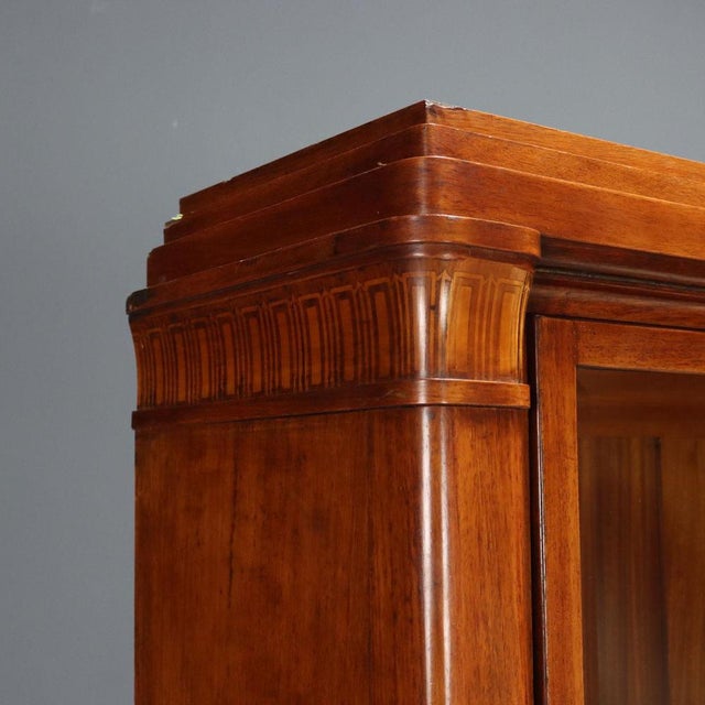 Wood Liberty Display Cabinet in Mahogany For Sale - Image 7 of 10