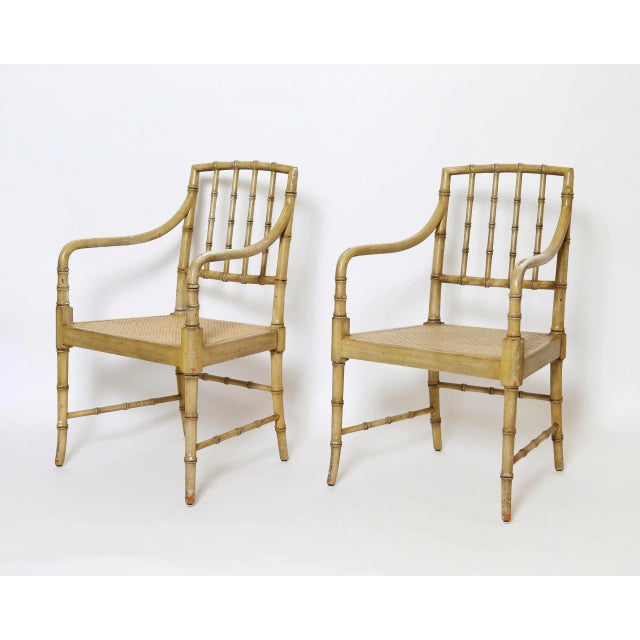 Sienna Late 20th Century Organic Bamboo McGuire Armchairs - Set of 4 For Sale - Image 8 of 13