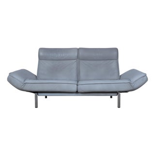 DS-450 Two-Seater Leather Blue Manual Function Sofa from de Sede For Sale