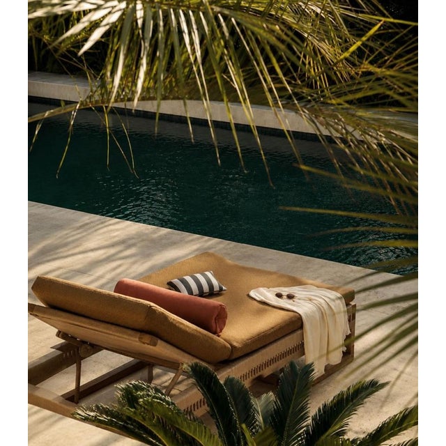 Contemporary Outdoor Micro The Gift Cushion Striped in Yellow and White by Lorenza Briola for Lo Decor For Sale - Image 3 of 4