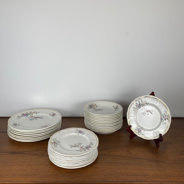 Chantilly Model Dessert Plates from Longchamp, 1950s, Set of 10 For Sale - Image 10 of 13