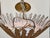 1930s Italian Giltwood Sunburst Chandelier with Frosted Glass Diffuser For Sale - Image 4 of 7