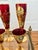 Venetian Murano Tre Fuocchi Glasses with 24k Gold Leaf on Ruby Red Glass, 1920s, Set of 12 For Sale - Image 6 of 11