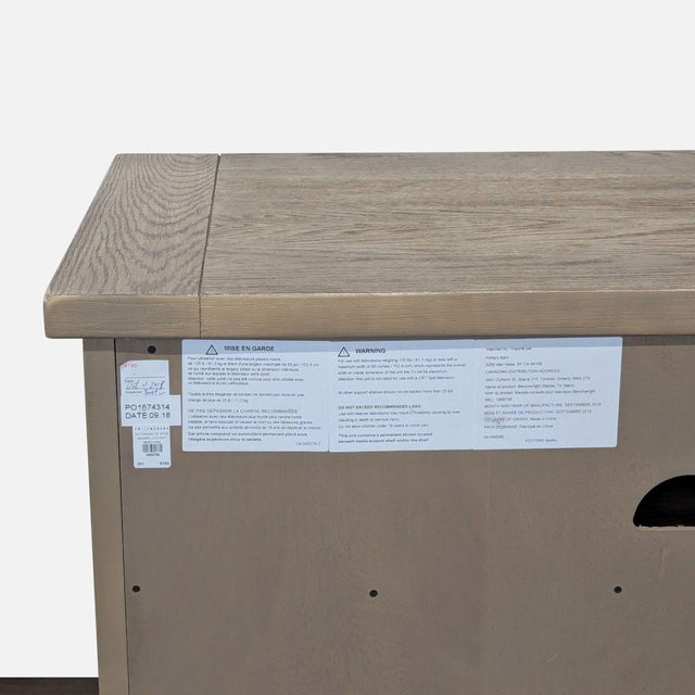 Tan Pottery Barn Benchwright Seadrift Media Console For Sale - Image 8 of 9
