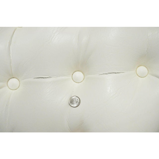 Chromcraft Mid Century Chrome Frame Barrel Back White Vinyl Chairs