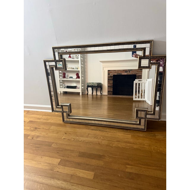 John-Richard Collection Mosaic Mirror – Gold & Silver Leaf For Sale In New York - Image 6 of 7
