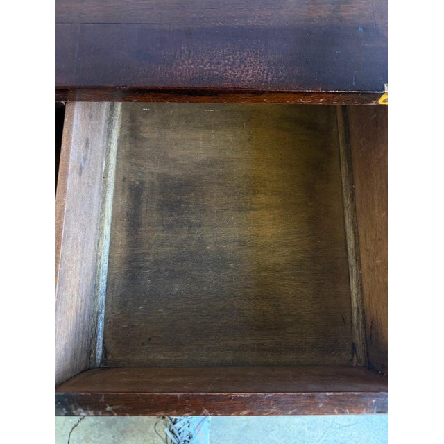 Antique English Campaign Console Desk - 3 Drawer Military Writing Table For Sale - Image 10 of 16