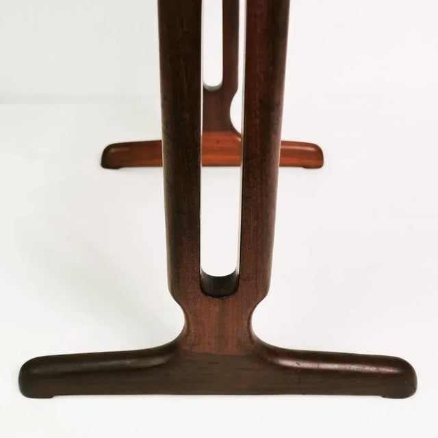 Danish Extendable Side Table in Teak and Rosewood, 1960s For Sale - Image 9 of 13