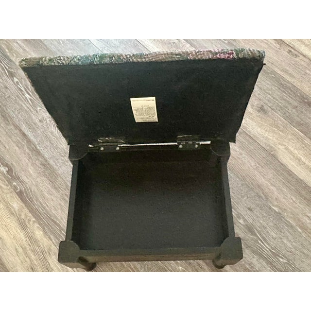 Late 20th Century Vintage Late 20th Century Wood Foot Stool With Storage For Sale - Image 5 of 8