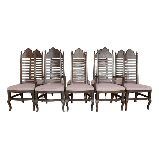 Vintage Drexel Esperanto Dining Chairs (Set of 10) For Sale