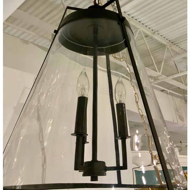 Modern Black Lantern Pendant For Sale - Image 4 of 4