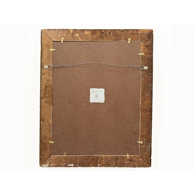 “Romantic” Black Abstract Art in Antique Frame, Transitional Living Room Art by JTS For Sale - Image 12 of 12