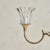 Italian Murano Fluted Glass + Brass 8-Arm Chandelier, 1940s For Sale - Image 4 of 11