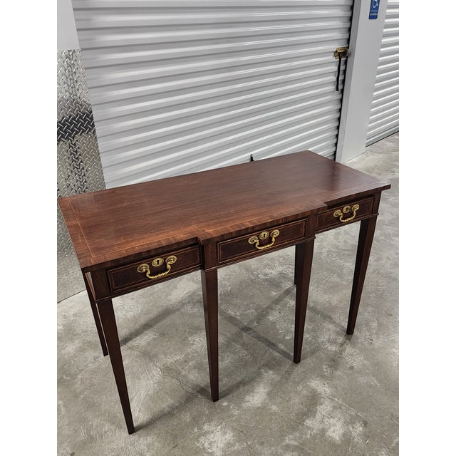 Antique Late 19th Century Sheraton Mahagony Console Table For Sale - Image 9 of 12
