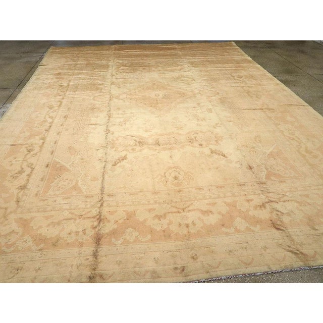 Galerie Shabab Collection Early 20th Century European Oushak Large Carpet For Sale In New York - Image 6 of 8