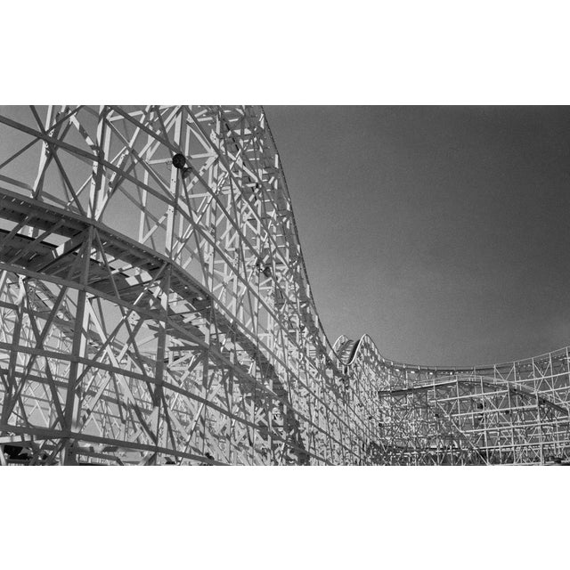 Brussels International Exposition, 1935 Close up on the roller coaster in the amusement park at the Brussels International...
