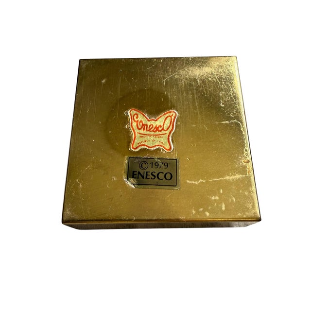 Vintage Brass Owl Matchbox Holder / Trinket Jewelry Box – Mid-Century Modern Desk Accessory For Sale - Image 4 of 7