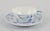Royal Copenhagen Blue Fluted Plain. A set of three tea cups with saucers. Model 1/76. Dating: ca. 1930 and 1967 Marked....