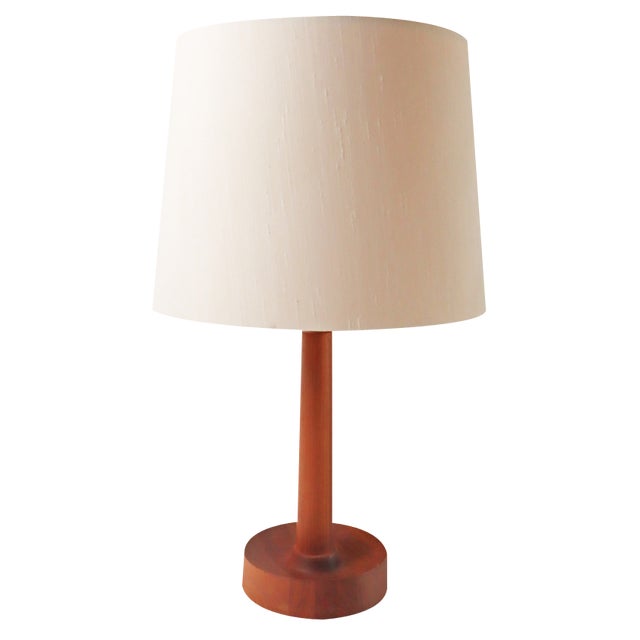 Teak Table Lamp attributed to Uno & Östen Kristiansson for Luxus of Sweden, 1970s For Sale