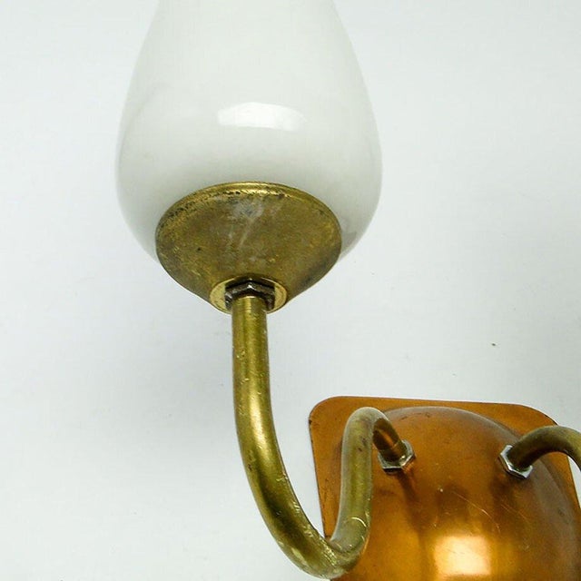 1970s Vintage 2-Armed Wall Lamp in Brass, 1970s For Sale - Image 5 of 9