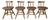 Set of 4 Low Back Colonial Windsor Swivel Chairs For Sale