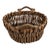 Vintage Handmade Willow Wicker "Foraging" Basket For Sale
