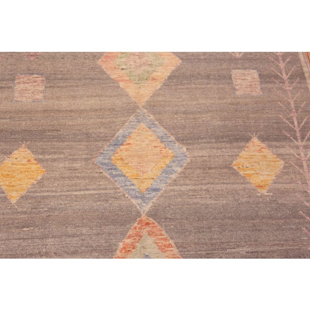 Modern Small Tribal Geometric Rug For Sale In New York - Image 6 of 6