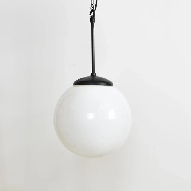1950s Czech Opaline Pendant Light For Sale - Image 5 of 5