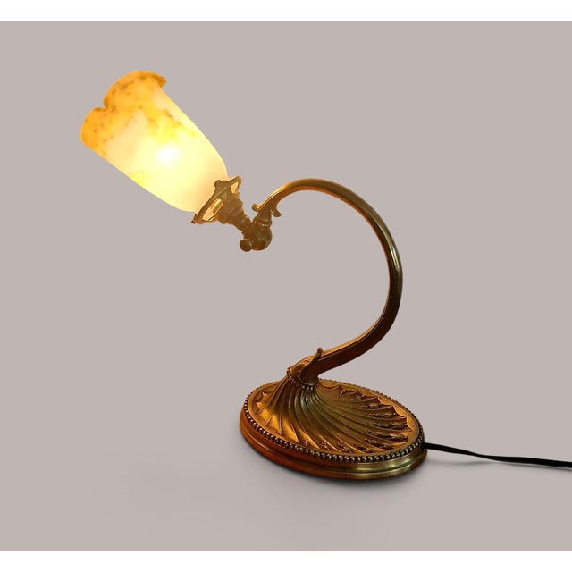 Art Nouveau Lamp in Gilt Bronze and Pâte De Verre by Muller Frères for Muller Frères, 1900 For Sale - Image 10 of 18