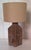 Textile Vintage Table Lamp with Brown Ceramic Base with 4 Different Cartoon Faces and Beige Fabric Shade, 1982 For Sale - Image 7 of 15