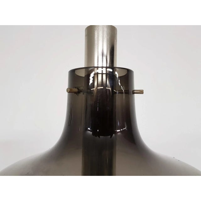 1960s Mid-Century Gray Glass Pendant Lamp, 1960s For Sale - Image 5 of 6