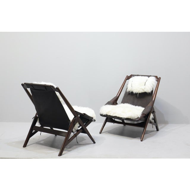 An extremely rare original hunting chair designed by W.D. Andersag and made in Piacenza, Italy in 1959. The leather seat...