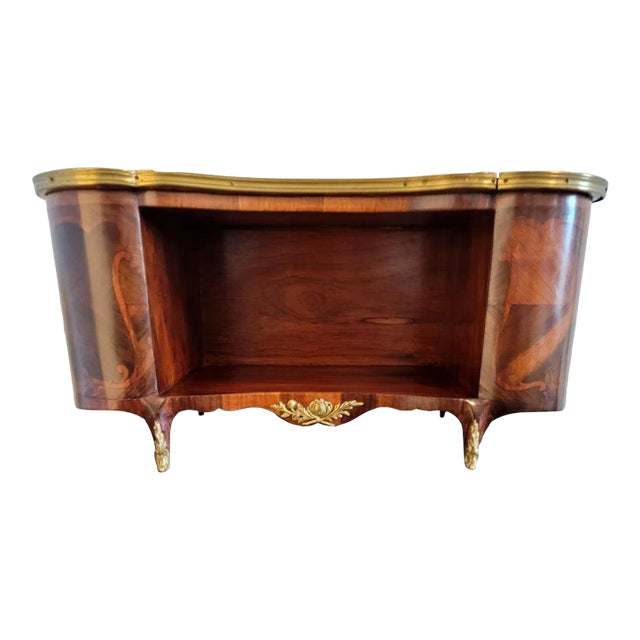 Antique French Louis XV Style Kingwood Marquetry Signed Bibus For Sale