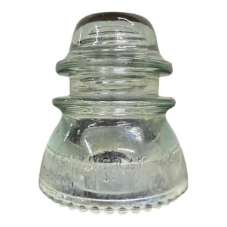 Vintage Hemingray No. 42 Clear Glass Electric Insulator For Sale