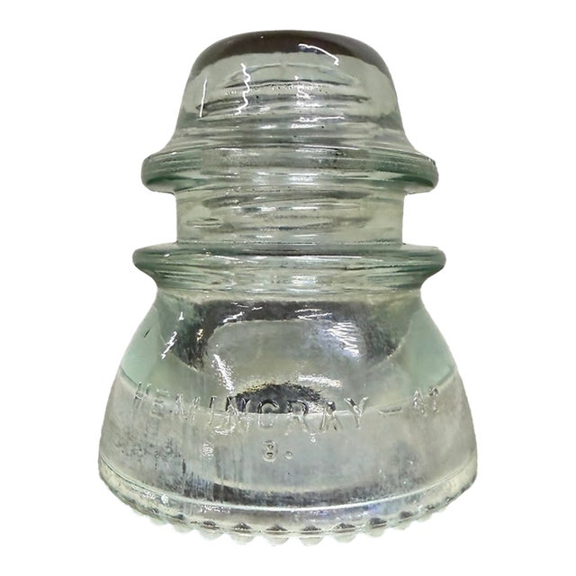 Vintage Hemingray No. 42 Clear Glass Electric Insulator For Sale