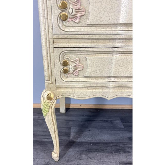 Chest of Drawers Vintage French Louis Shabby Chic 3 Drawers Cabinet Lot 4499 For Sale - Image 5 of 15