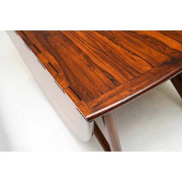 Danish Vintage Gate Leg Dining Table attributed to Niels Koefoed from Koefoeds Hornslet, 1960s For Sale - Image 10 of 13