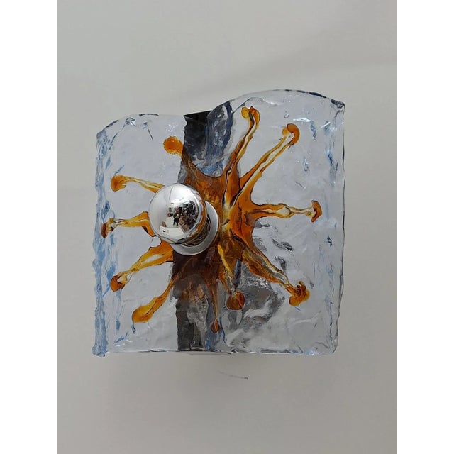 1970s Sconces attributed to Toni Zuccheri for Mazzega, Italy, 1970s, Set of 2 For Sale - Image 5 of 7