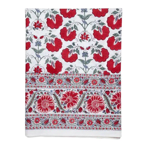 Janvi Twin Bed Red Flat Sheet For Sale