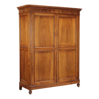 Walnut Wardrobe, Italy, Late 19th Century For Sale