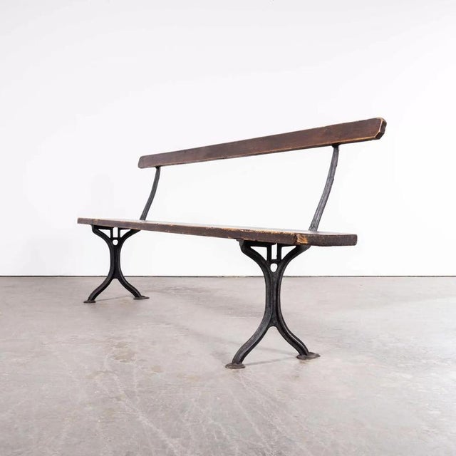 Vintage English Church Bench in Cast Metal, 1940s For Sale - Image 9 of 13
