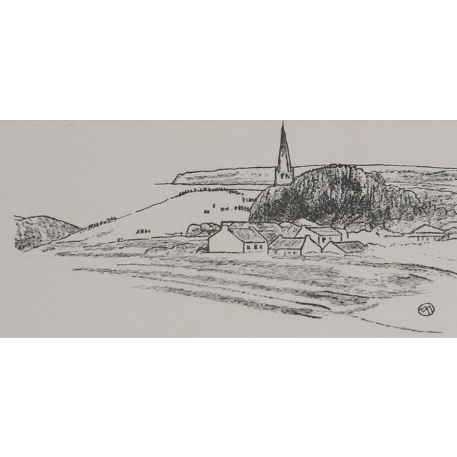 Black Mathurin Meheut, Seaside Village, 1937, Engraving For Sale - Image 8 of 8