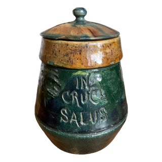 Glazed Terracotta Tobacco Pot For Sale