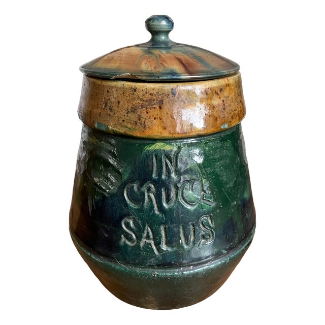 Glazed Terracotta Tobacco Pot For Sale