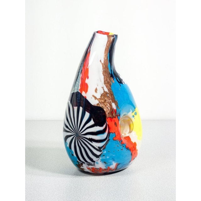 Vase from the oriente series, design dino martens for aureliano toso, in blown glass. Origin murano period 1950s designer...