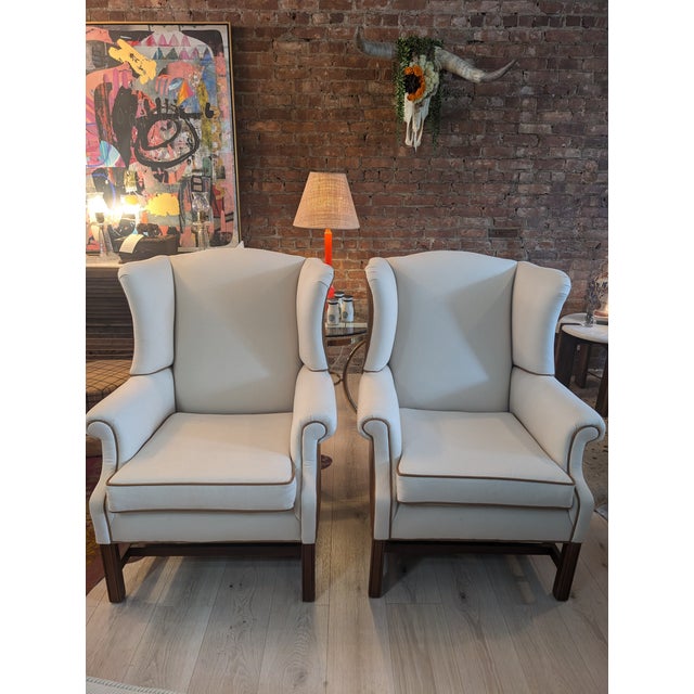1960s Drexel Heritage Wing Chairs - Set of 2 | Chairish