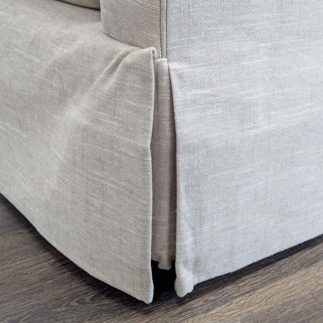 Crate and Barrel Magritte Modern Beige Loveseat With Removable Cushions For Sale - Image 9 of 9