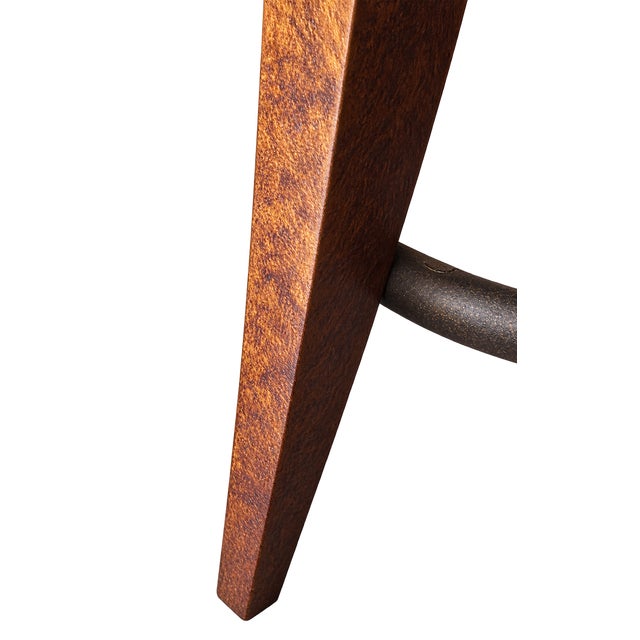 Set of 4 Swaim Griswold Transitional Swivel Bar Stools in Cowtan & Tout Fabric For Sale In Los Angeles - Image 6 of 7