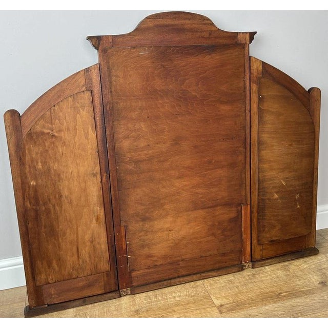 Antique French Style Mirror in Walnut For Sale - Image 11 of 12